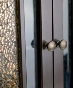 TeamsonUS Teamson Home Windsor Removable Wooden Wall Cabinet With Glass Mosaic Doors, Dark Espresso