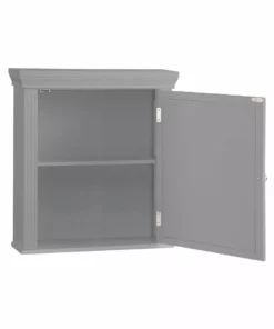 TeamsonUS Teamson Home Stratford Contemporary Removable Wooden Medicine Cabinet, Gray