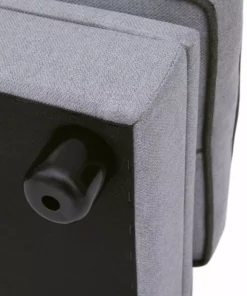 TeamsonUS Teamson Pets Chaise Lounge Dog Bed With Storage For Cats And Small Dogs, Gray