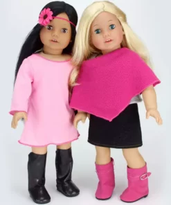 TeamsonUS Sophia's 11 Piece Spring Set For 18" Dolls, Pink/Black 10 TeamsonUS Sophia's 11 Piece Spring Set For 18