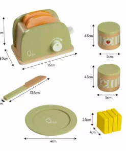 TeamsonUS Teamson Kids Little Chef Frankfurt Wooden Toaster Play Kitchen Accessories, Green 12 TeamsonUS Teamson Kids Little Chef Frankfurt Wooden Toaster Play Kitchen Accessories, Green