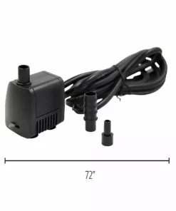 TeamsonUS Teamson Home, Energy Efficient Water Pump With 6' Cable 119 GPH, Black 7 TeamsonUS Teamson Home, Energy Efficient Water Pump With 6' Cable 119 GPH, Black