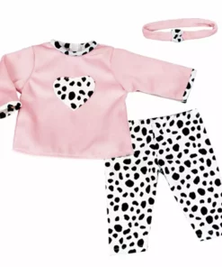 TeamsonUS Sophia's 3 Piece Velour Dalmatian Print Set For 15