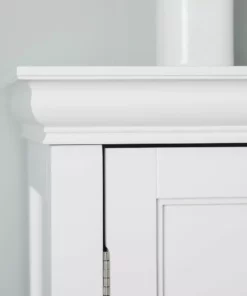 TeamsonUS Teamson Home Stratford Wooden Floor Cabinet With 2 Shelves, White