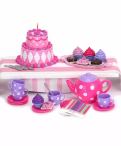 TeamsonUS Kids Sophia's Complete Cake & Tea Party Accessories Set For 18" Dolls