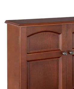 TeamsonUS Teamson Home Martha Removable Wall Cabinet 2 Doors, Mahogany