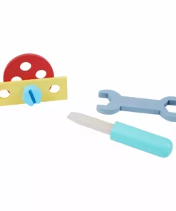 TeamsonUS Teamson Kids Little Helper Wooden Tool Box, Tool Belt And Accessories, Multicolor New