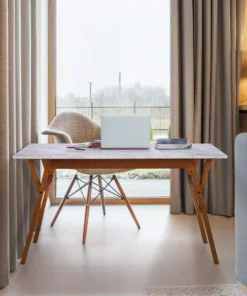 TeamsonUS Teamson Home Ashton Rectangular Marble-Look Dining Table With Wood Base, Marble/Walnut 13 TeamsonUS Teamson Home Ashton Rectangular Marble-Look Dining Table With Wood Base, Marble/Walnut