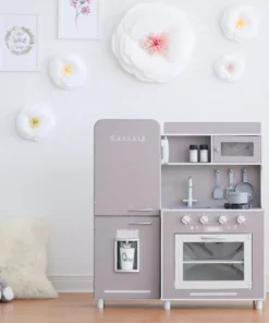 TeamsonUS Teamson Kids Little Chef Mayfair Classic Kids Kitchen Playset With 11 Accessories, Gray