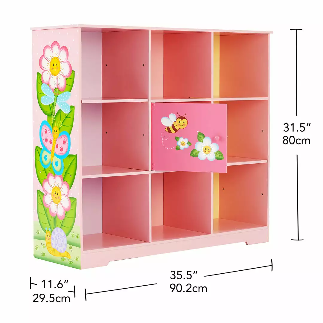 TeamsonUS Fantasy Fields Kids Painted Wooden Magic Garden Adjustable Cube Bookshelf, Pink 6 TeamsonUS Fantasy Fields Kids Painted Wooden Magic Garden Adjustable Cube Bookshelf, Pink