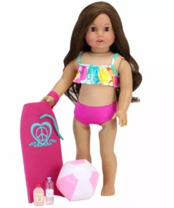 TeamsonUS Kids Sophia's Bikini And Beach Accessories Set For 18
