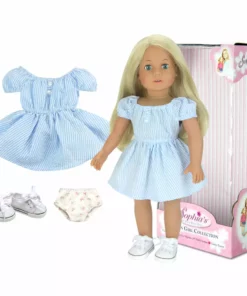 TeamsonUS Sophia's Posable 18'' Soft Bodied Vinyl Doll "Sophia" With Blonde Hair And Blue Eyes, Light Skin Tone New