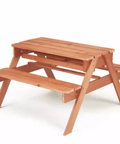 TeamsonUS Teamson Kids Outdoor Wooden Picnic Table With 2 Sensory Bins For Sand/Water Play Plus Accessories, Warm Cherry 25 TeamsonUS Teamson Kids Outdoor Wooden Picnic Table With 2 Sensory Bins For Sand/Water Play Plus Accessories, Warm Cherry