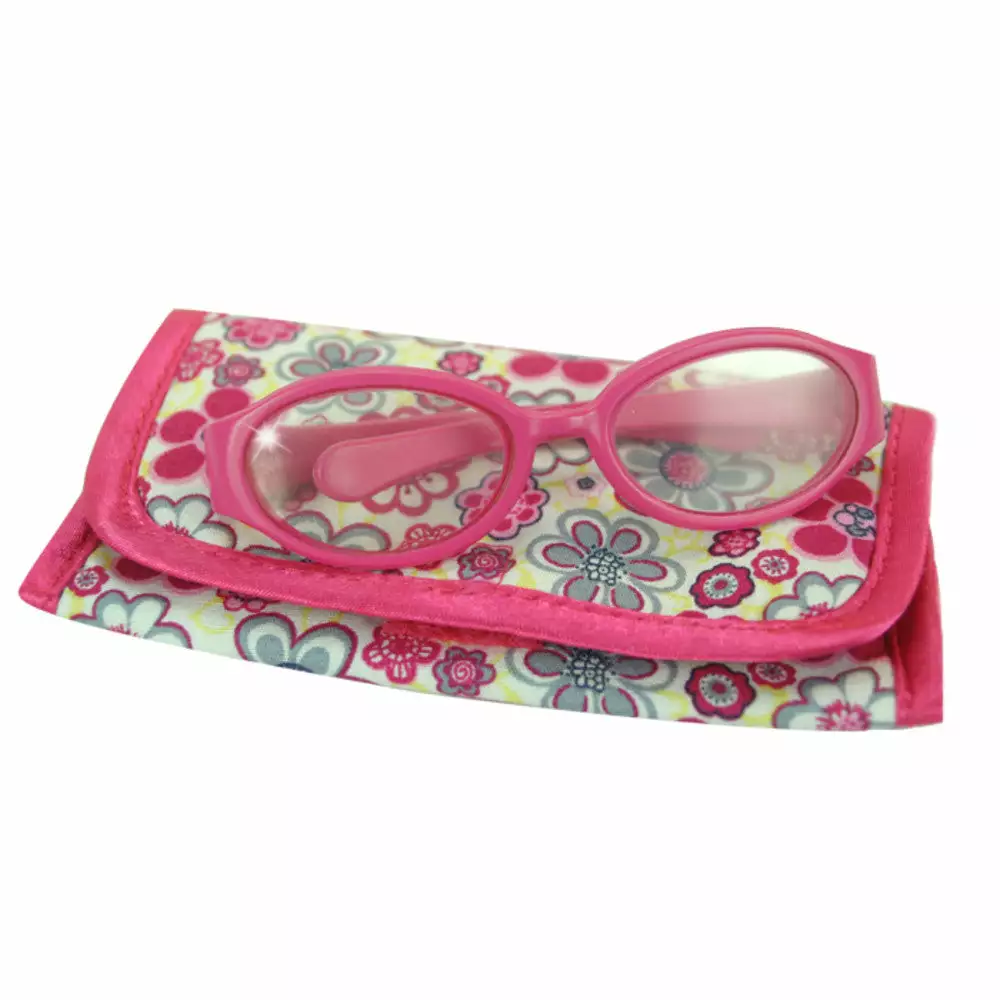 TeamsonUS Sophia's Pink Doll Eyeglasses With Print Case For 18" Dolls 4 TeamsonUS Sophia's Pink Doll Eyeglasses With Print Case For 18" Dolls