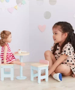 TeamsonUS Kids Olivia's Little World Modern Nordic Princess Roundtable And 2 Stools, Multicolor