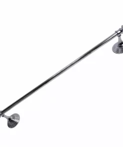 TeamsonUS Teamson Home Chrome Towel Bar With Round Wall Mounts 7 TeamsonUS Teamson Home Chrome Towel Bar With Round Wall Mounts