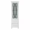 TeamsonUS Teamson Home Florence Wooden Linen Tower Cabinet With Storage, White
