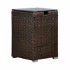 TeamsonUS Teamson Home Gas Tank Wicker Cover Table For 20 Lb Propane Tanks, Brown
