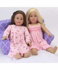 TeamsonUS Sophia's Plush Pull Out Couch/Double Bed Sized For 18" Dolls, Purple Kids