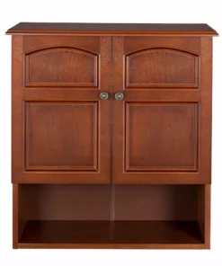 TeamsonUS Teamson Home Martha Removable Wall Cabinet 2 Doors, Mahogany