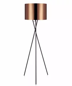 TeamsonUS Teamson Home Cara Tripod Floor Lamp With Copper Shade
