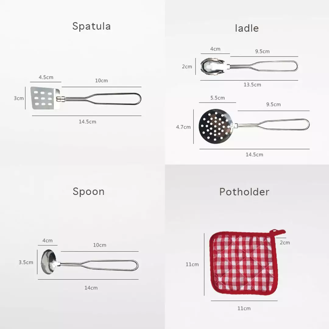 TeamsonUS Teamson Kids 11 Piece Little Chef Frankfurt Stainless Steel Cooking Accessory Set 7 TeamsonUS Teamson Kids 11 Piece Little Chef Frankfurt Stainless Steel Cooking Accessory Set