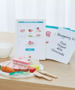 TeamsonUS Teamson Kids Little Chef Frankfurt 27 Piece Wooden Play Cooking Set With Recipe Tablet And Ingredients