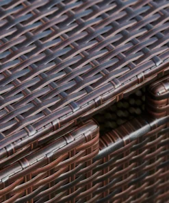 TeamsonUS Teamson Home Gas Tank Wicker Cover Table For 20 Lb Propane Tanks, Brown