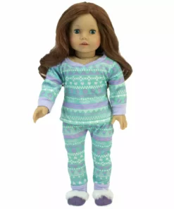 TeamsonUS Sophia's Pattern Pajama Set With Long Sleeve And Pants For 18