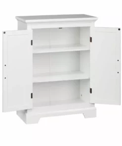 TeamsonUS Teamson Home St. James Wooden Floor Cabinet With 3 Shelves, White