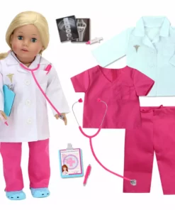 TeamsonUS Sophia's Doll Doctor And Medical Accessories Set For 18" Dolls, Pink Kids