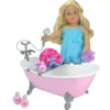 TeamsonUS Sophia's Pink Bathtub And Shower Accessories Set For 18" Dolls