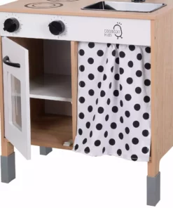 TeamsonUS Teamson Kids Little Chef Philly Modern Wooden Kitchen Playset, White/Natural