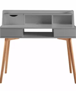 TeamsonUS Teamson Home Creativo Wooden Writing Desk With Storage, Light Gray/Natural 12 TeamsonUS Teamson Home Creativo Wooden Writing Desk With Storage, Light Gray/Natural