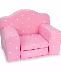 TeamsonUS Sophia's Polka Dot Pull-Out Chair Bed For 18'' Dolls, Pink Kids