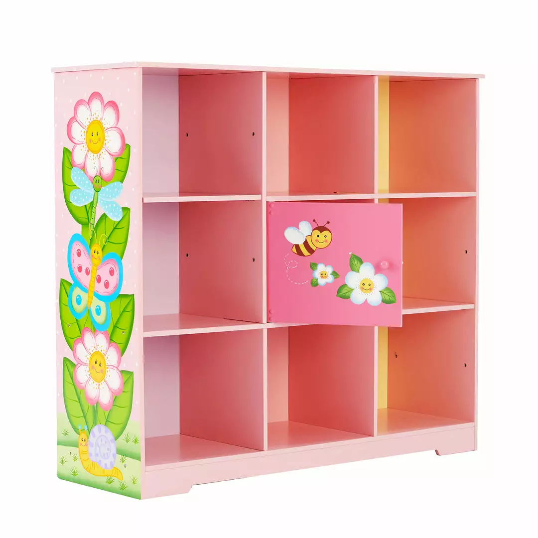 TeamsonUS Fantasy Fields Kids Painted Wooden Magic Garden Adjustable Cube Bookshelf, Pink 3 TeamsonUS Fantasy Fields Kids Painted Wooden Magic Garden Adjustable Cube Bookshelf, Pink