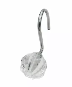 TeamsonUS Teamson Home Round Shower Hooks, Set Of 12, Chrome