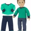 TeamsonUS Sophia's Shirt, Jeans, And Penny Loafers Set For 18" Boy Dolls Kids