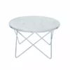 TeamsonUS Teamson Home Margo Small Round Faux White Carrara Marble Coffee Table, White 2 TeamsonUS Teamson Home Margo Small Round Faux White Carrara Marble Coffee Table, White