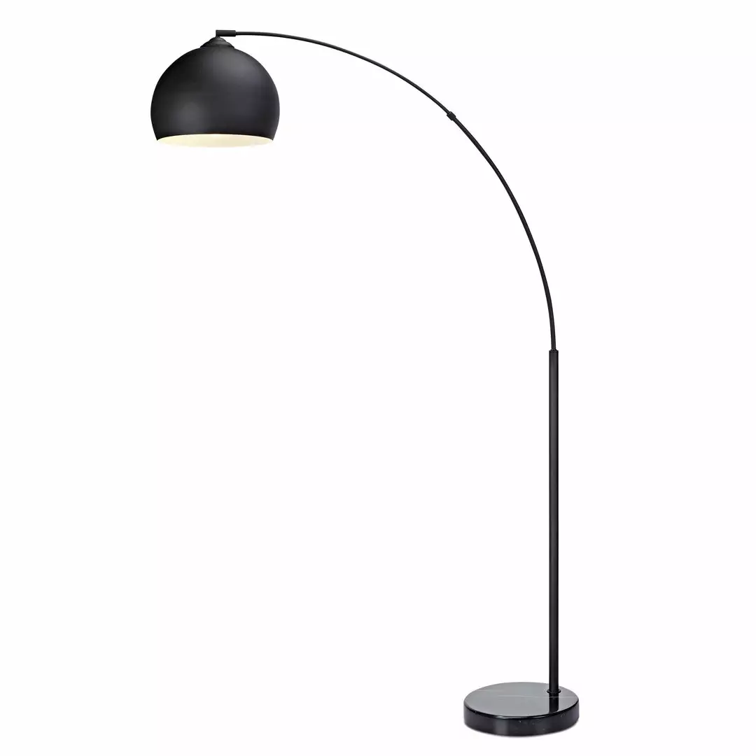 TeamsonUS Teamson Home Arquer Arc Metal Floor Lamp With Bell Shade, Black 3 TeamsonUS Teamson Home Arquer Arc Metal Floor Lamp With Bell Shade, Black