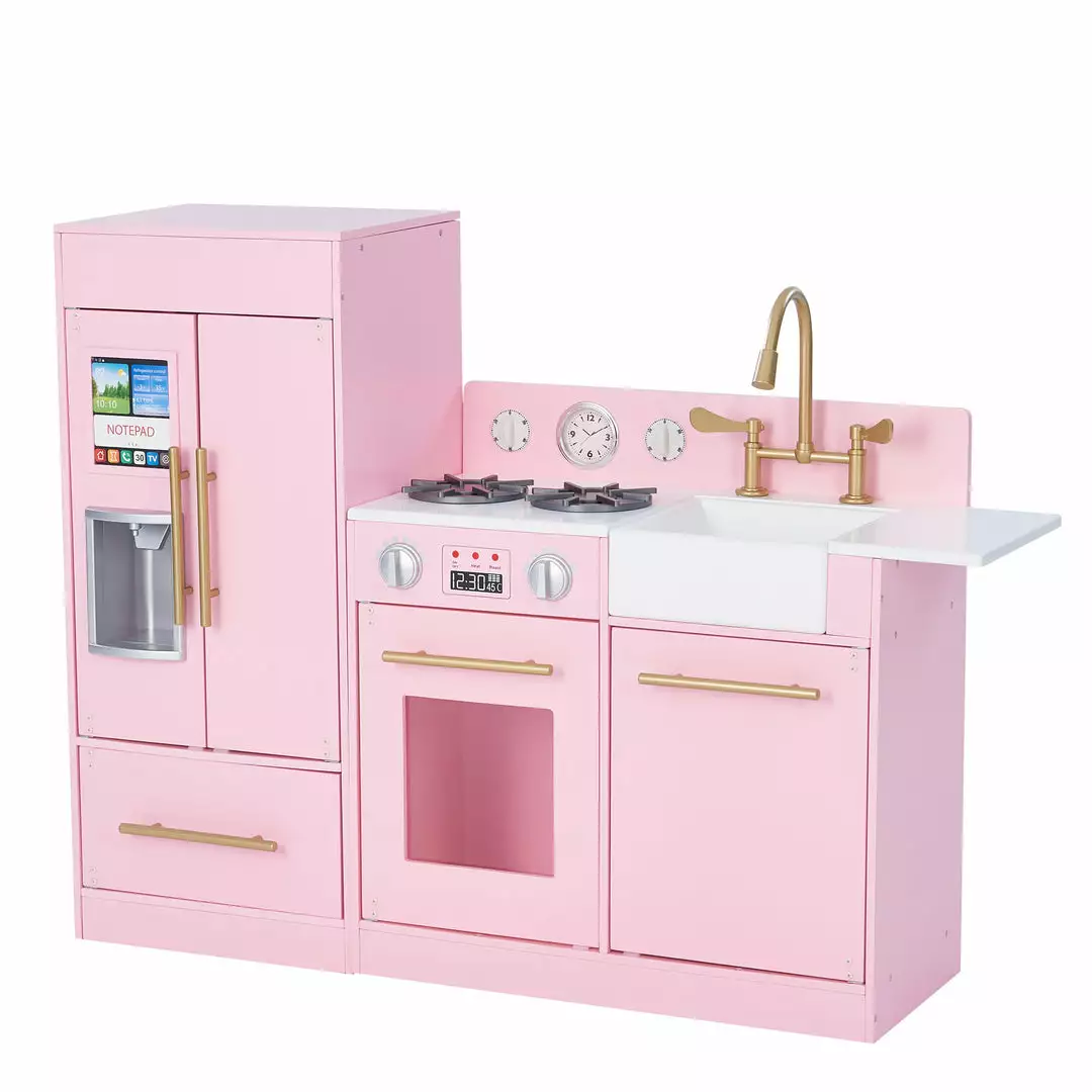 TeamsonUS Teamson Kids - Little Chef Chelsea Modern Play Kitchen - Pink / Gold 3 TeamsonUS Teamson Kids - Little Chef Chelsea Modern Play Kitchen - Pink / Gold