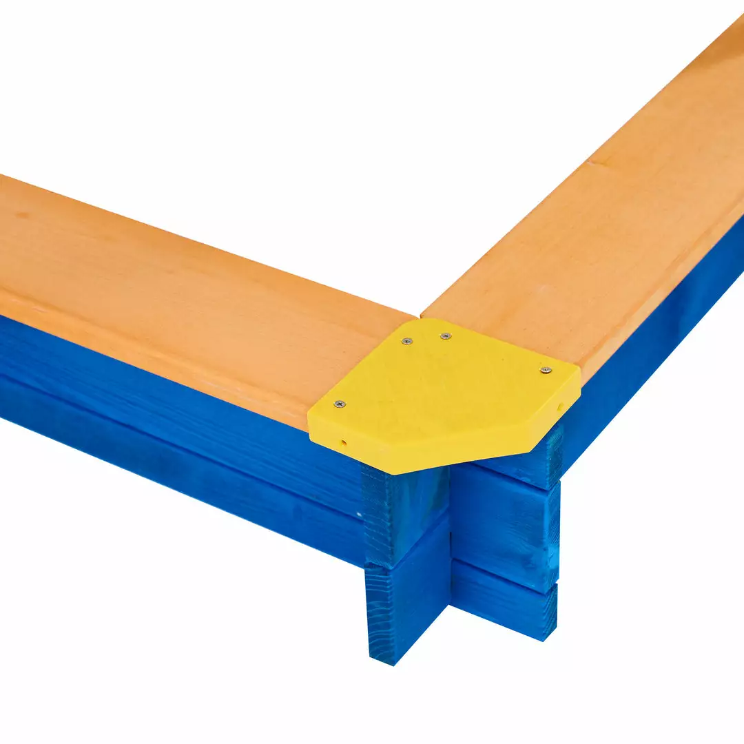 TeamsonUS Teamson Kids 4' Square Solid Wood Sandbox With Rotatable Canopy Cover, Honey/Blue 13 TeamsonUS Teamson Kids 4' Square Solid Wood Sandbox With Rotatable Canopy Cover, Honey/Blue