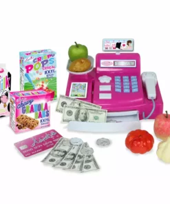 TeamsonUS Kids Sophia's Cash Register, Grocery Food And Money Set For 18" Dolls