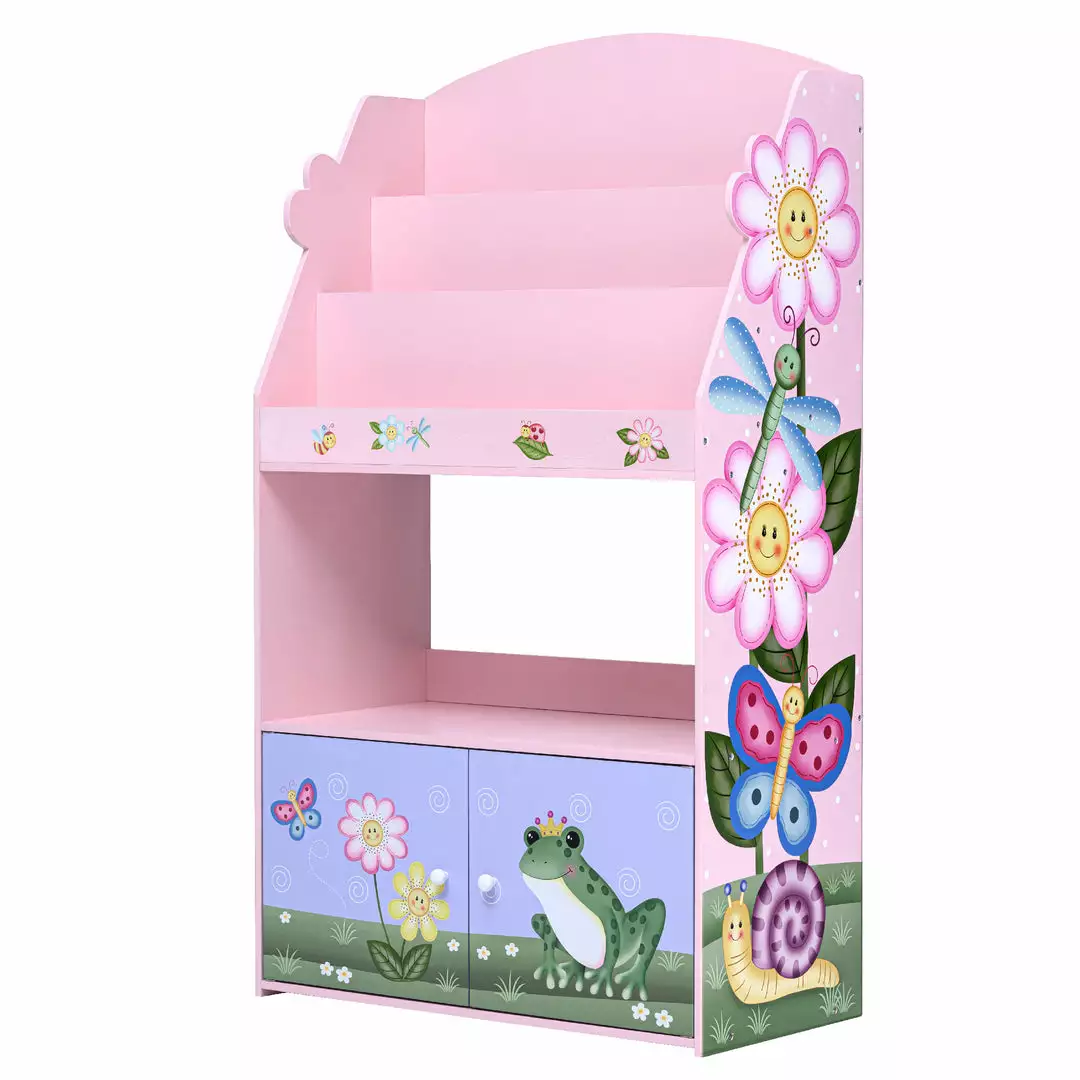TeamsonUS Fantasy Fields Magic Garden Kids 3-Tier Wooden Bookshelf With Storage, Multicolor 3 TeamsonUS Fantasy Fields Magic Garden Kids 3-Tier Wooden Bookshelf With Storage, Multicolor