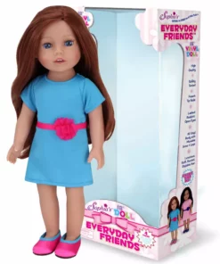 TeamsonUS Kids Sophia's Posable 18" All Vinyl Auburn Hair Doll "Hailey" With Blue Eyes