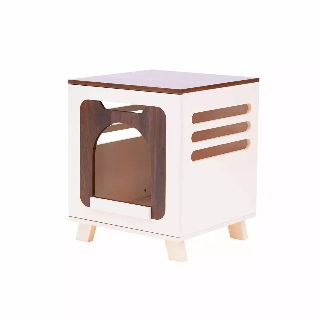 TeamsonUS Teamson Pets Daisy Elevated Vented Wooden Cat Litter Box Enclosure Side Table New 3 TeamsonUS Teamson Pets Daisy Elevated Vented Wooden Cat Litter Box Enclosure Side Table New