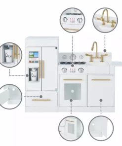 TeamsonUS Teamson Kids - Little Chef Chelsea Modern Play Kitchen - White / Gold 16 TeamsonUS Teamson Kids - Little Chef Chelsea Modern Play Kitchen - White / Gold