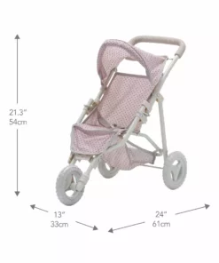 TeamsonUS Olivia's Little World Polka Dots Princess Baby Doll Jogging Stroller, Pink Kids