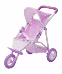 TeamsonUS Olivia's Little World - Baby Doll Jogging Stroller - Purple / Stars Kids