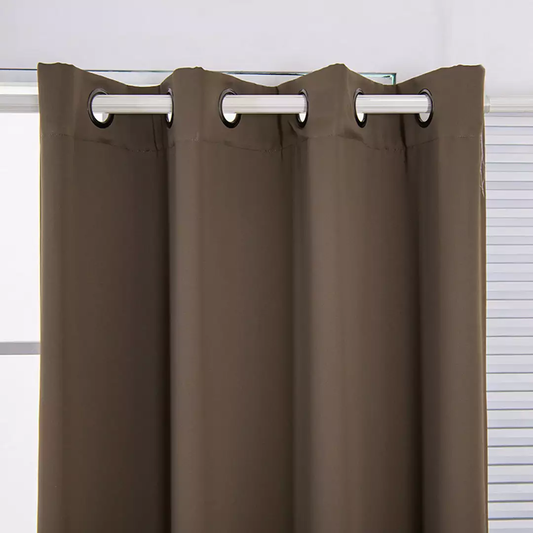 TeamsonUS Teamson Home 96" Edessa Premium Solid Insulated Thermal Blackout Window Curtain Panels With Grommets, Hazelnut Brown 5 TeamsonUS Teamson Home 96" Edessa Premium Solid Insulated Thermal Blackout Window Curtain Panels With Grommets, Hazelnut Brown